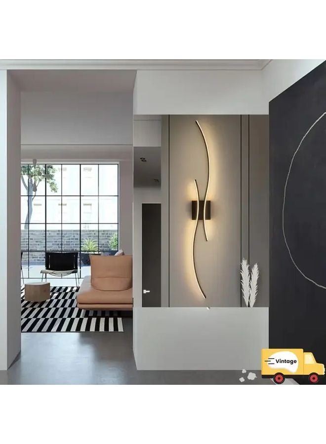 جدار LED حديث على شكل موجة بثلاثة ألوان قابلة للتعتيم لغرفة المعيشة والمطعم والمكتب وغرفة النوم - Image 4